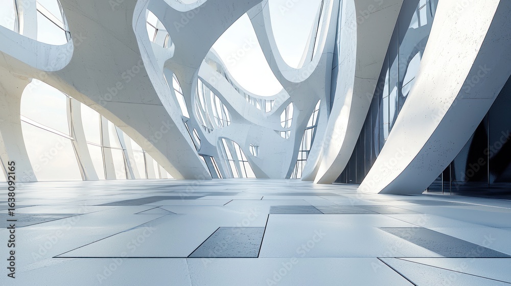 Fototapeta premium 3d rendering architecture background building geometric shape