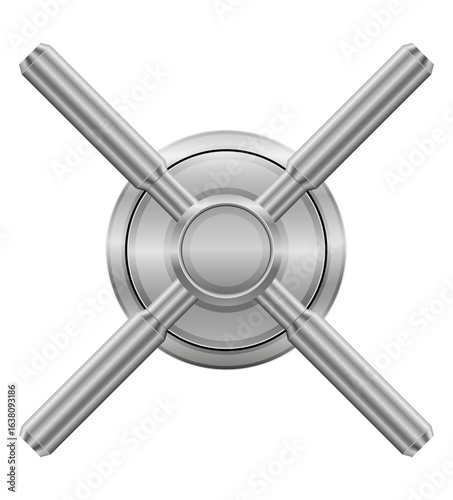 safe lock for secure storage and closure vector illustration isolated on white background