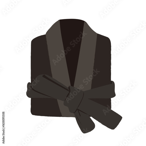 bathrobe black bathrobe. vector illustration