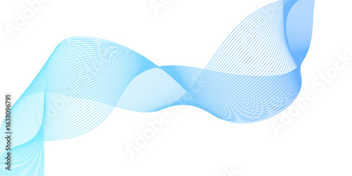 Multicolor gradient wave lines vector background, twisted curve lines and blend effect, frequency sound wave lines, 3d contour line patterned background illustration.	