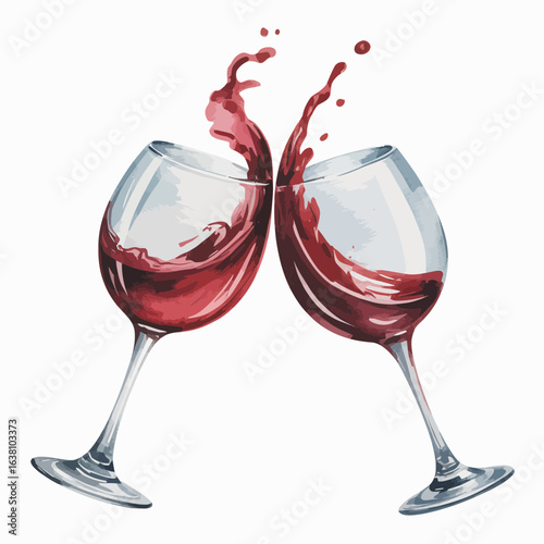 red wine pouring into glass