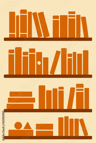 illustration books on the shelf vector minimalism
Vector illustration minimalism