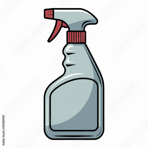 Spray Bottle Illustration for Cleaning and Household Use

