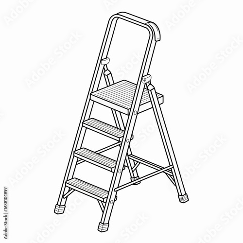 stepladder on a white background