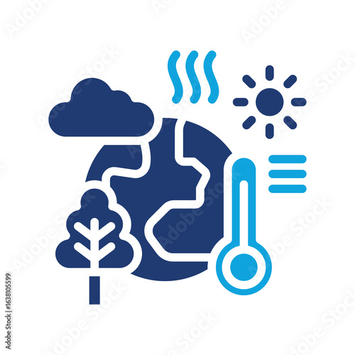 Climate Action mixed color icon