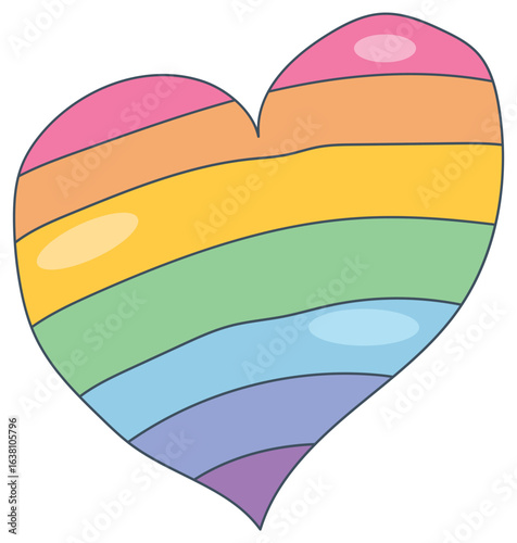 Rainbow colors LGBTQ+ Pride 