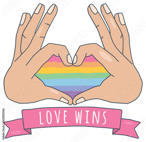 Rainbow colors LGBTQ+ Pride 