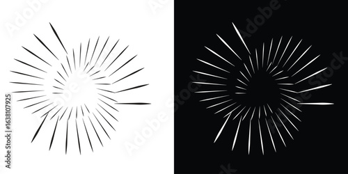 Black and White Spiral Triangle Optical Illusion Vector – Geometric Abstract Pattern, Twisted Radiating Lines, Minimal Hypnotic Design, Symmetry Art for Background, Modern Graphic Decoration

