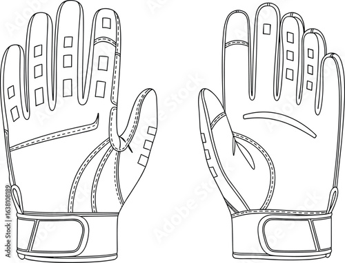 Sport gloves with ventilation cutouts, padded grip, adjustable wrist straps, durable stitching, ergonomic design, fitness gear, protective handwear, breathable