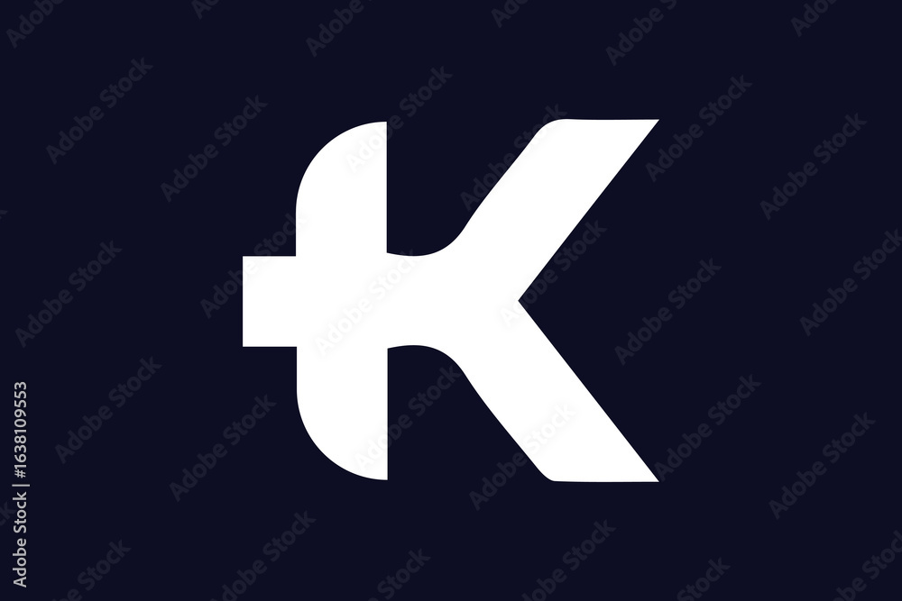 Obraz premium Letter K logo design, modern and minimalist k letter logo concept