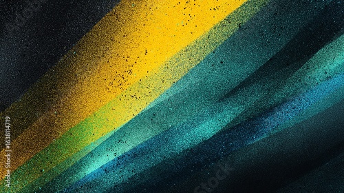 Abstract multicolored diagonal paint streaks with a grainy and textured appearance