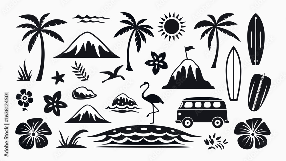 Obraz premium travel icons set