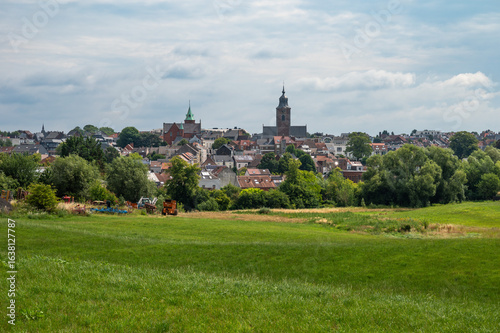 Panoramic view over the village of Braine L'Alleud, Brabant Wallon, Belgium