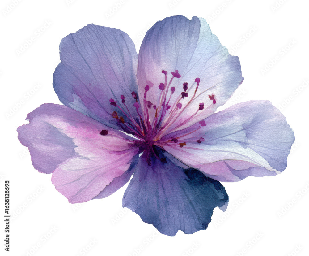 Naklejka premium Delicate purple flower illustration for nature inspired designs