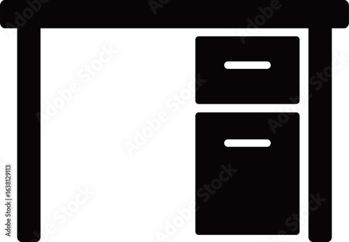 デスクのアイコン　モノトーン