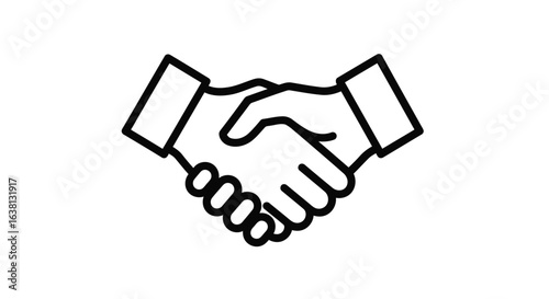 Vector Illustration of two hands handshaking eachother