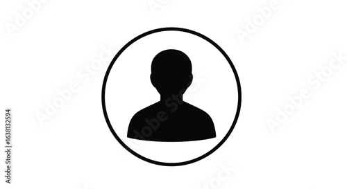 Vector Illustration of a person enclosed in an circle