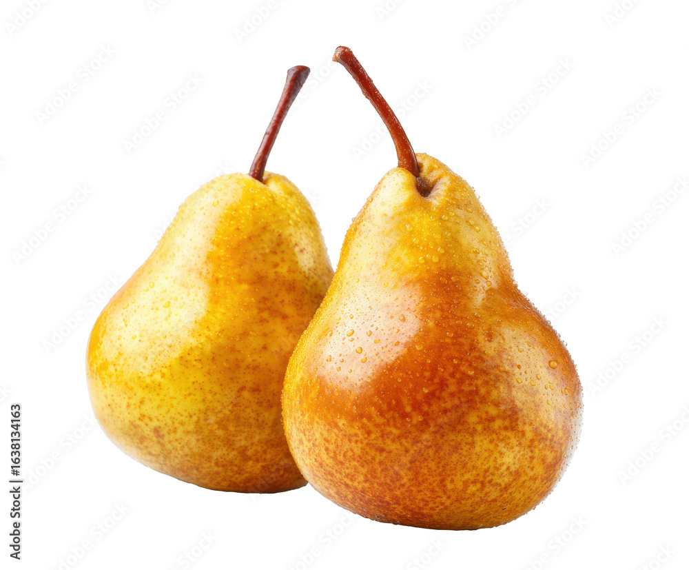 Fresh juicy pears with water droplets for healthy living Fresh juicy pears with water droplets for healthy living