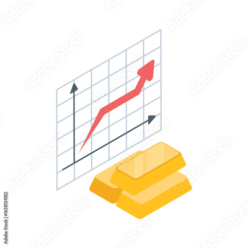 Check this amazing isometric icon of gold value