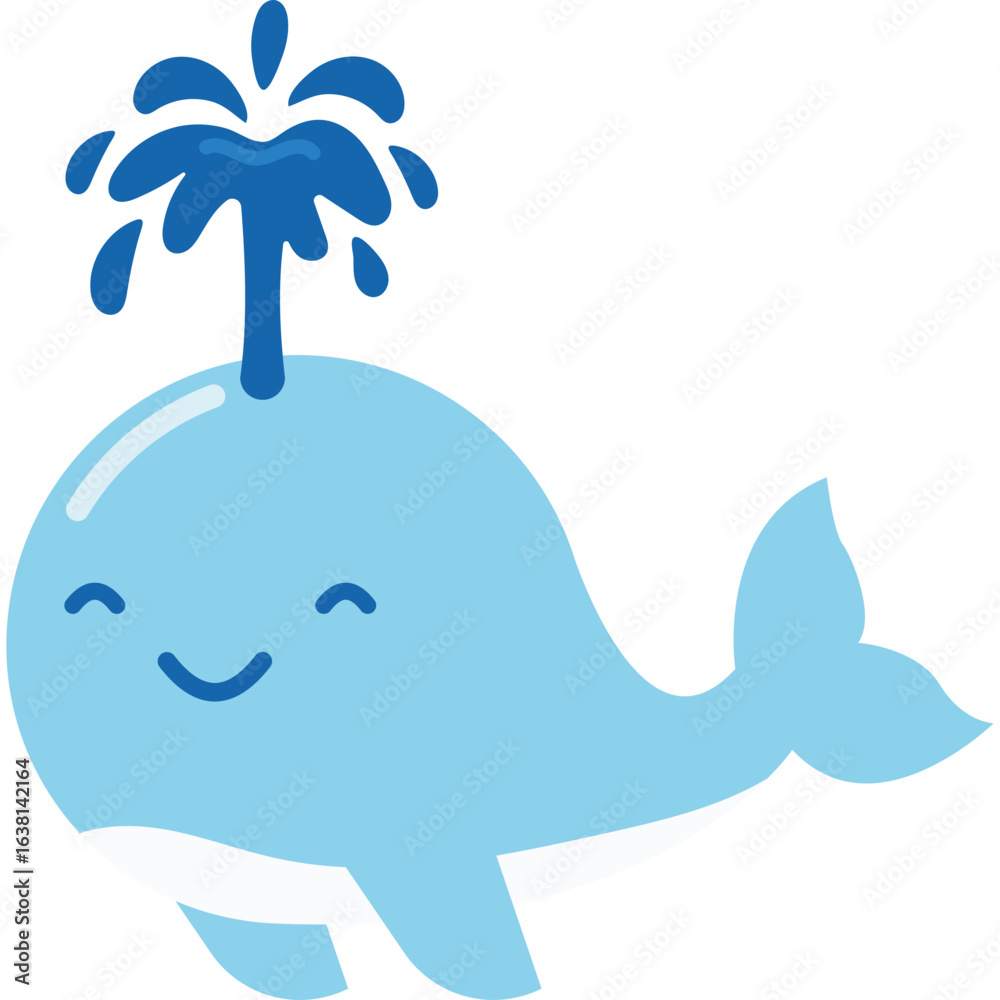 Naklejka premium Cute Whale Vector