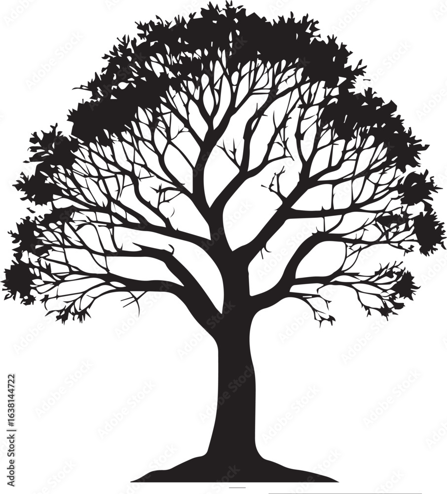 Fototapeta premium tree silhouette Vector | Minimalist & Trendy tree Silhouette Design | Unique & Stylish tree Artwork for Vector design 