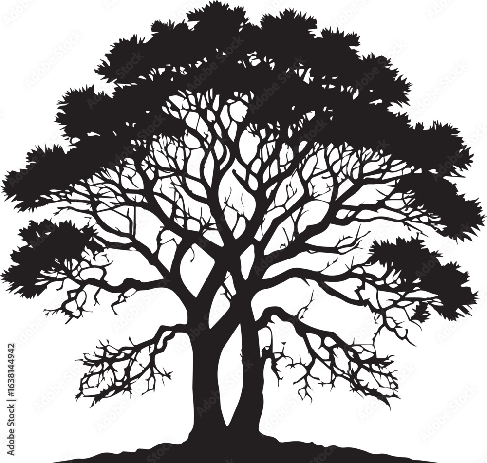 Obraz premium tree silhouette Vector | Minimalist & Trendy tree Silhouette Design | Unique & Stylish tree Artwork for Vector design 