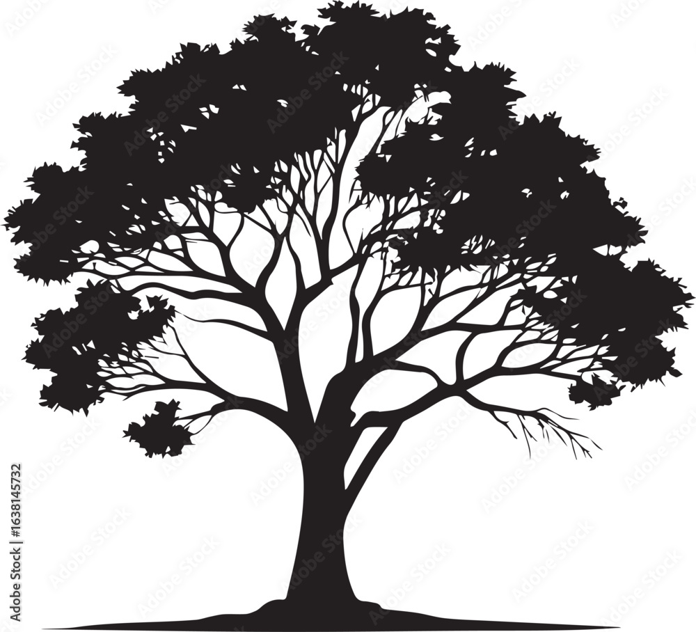 Fototapeta premium tree silhouette Vector | Minimalist & Trendy tree Silhouette Design | Unique & Stylish tree Artwork for Vector design 