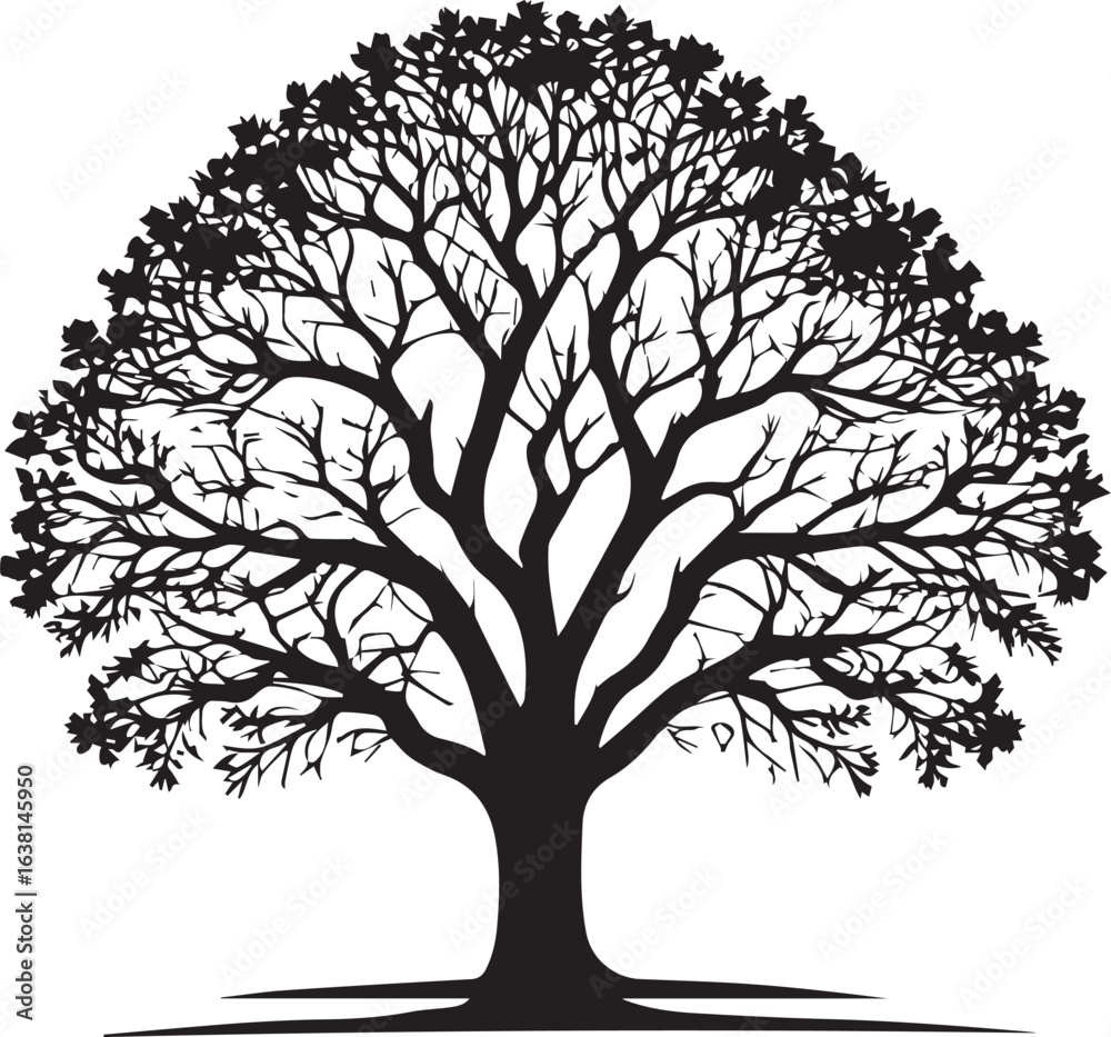 Fototapeta premium tree silhouette Vector | Minimalist & Trendy tree Silhouette Design | Unique & Stylish tree Artwork for Vector design 