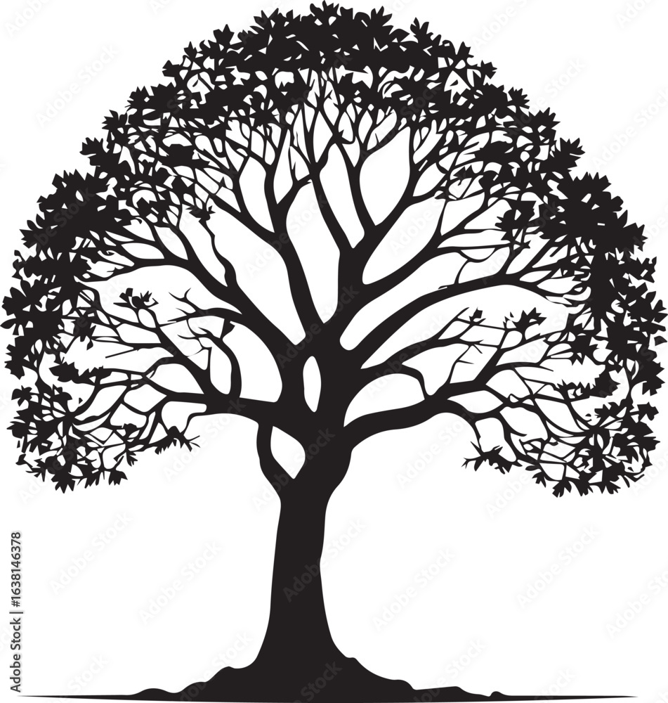 Fototapeta premium tree silhouette Vector | Minimalist & Trendy tree Silhouette Design | Unique & Stylish tree Artwork for Vector design