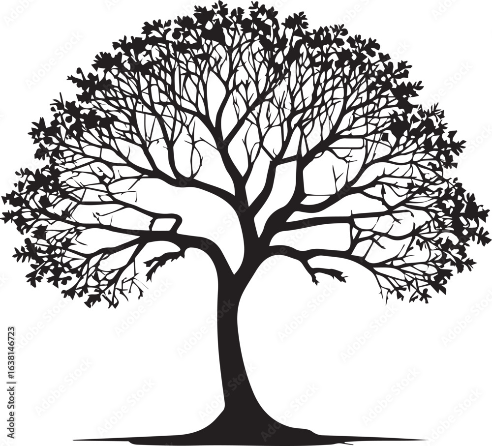 Fototapeta premium tree silhouette Vector | Minimalist & Trendy tree Silhouette Design | Unique & Stylish tree Artwork for Vector design