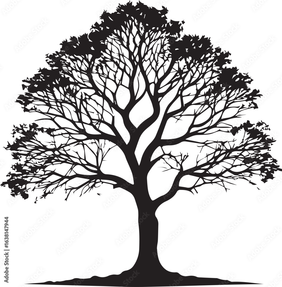 Fototapeta premium tree silhouette Vector | Minimalist & Trendy tree Silhouette Design | Unique & Stylish tree Artwork for Vector design