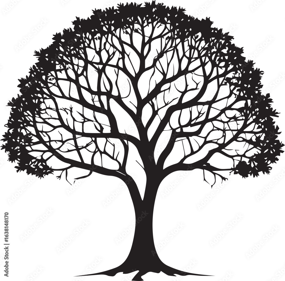 Fototapeta premium tree silhouette Vector | Minimalist & Trendy tree Silhouette Design | Unique & Stylish tree Artwork for Vector design
