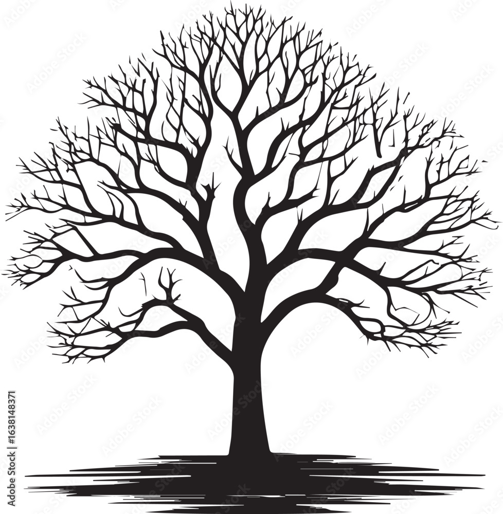 Obraz premium tree silhouette Vector | Minimalist & Trendy tree Silhouette Design | Unique & Stylish tree Artwork for Vector design