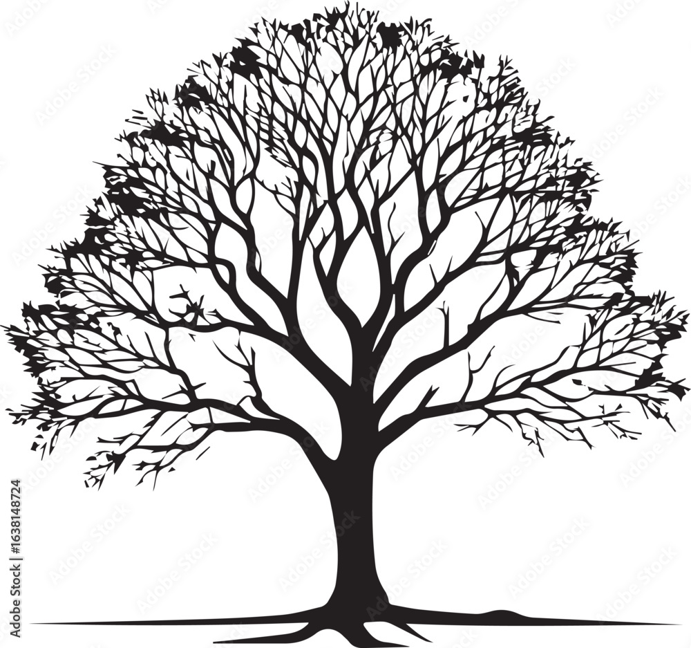 Obraz premium tree silhouette Vector | Minimalist & Trendy tree Silhouette Design | Unique & Stylish tree Artwork for Vector design
