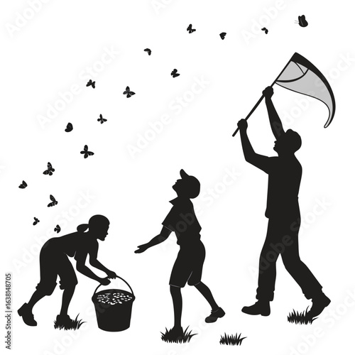 People Catching Insects