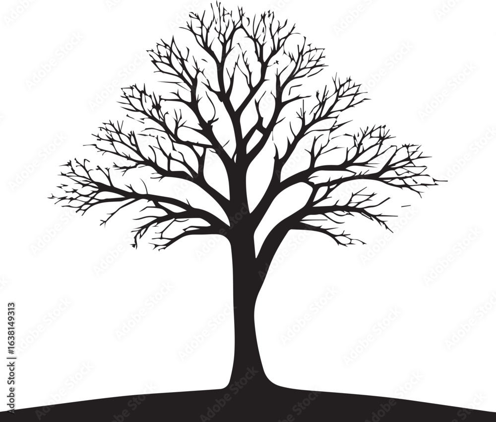 Obraz premium tree silhouette Vector | Minimalist & Trendy tree Silhouette Design | Unique & Stylish tree Artwork for Vector design