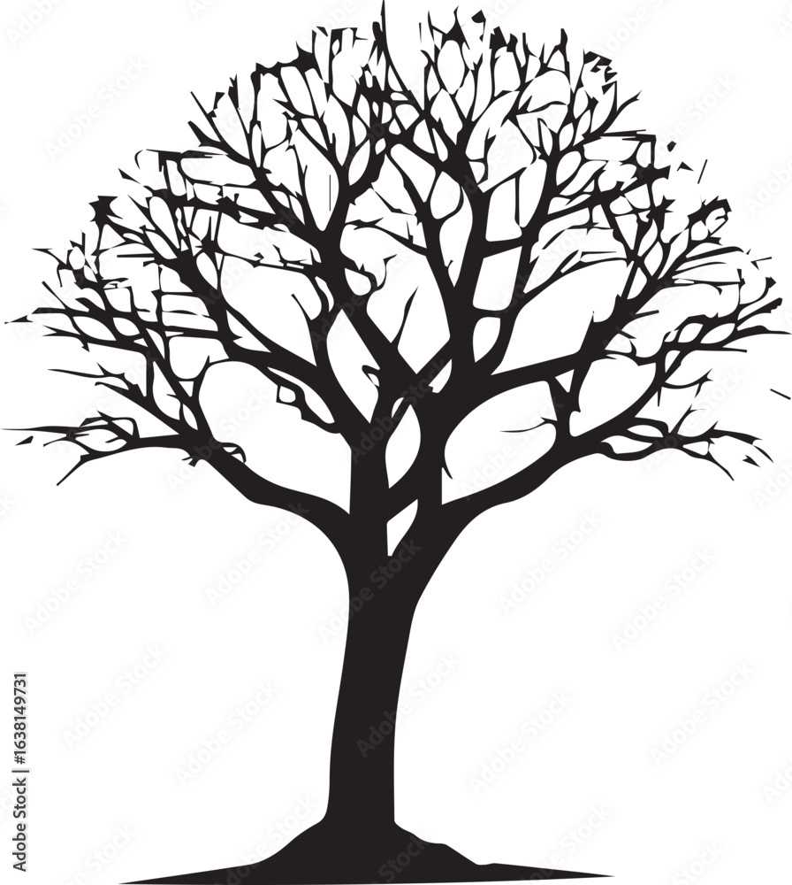 Obraz premium tree silhouette Vector | Minimalist & Trendy tree Silhouette Design | Unique & Stylish tree Artwork for Vector design