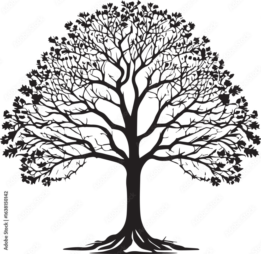 Fototapeta premium tree silhouette Vector | Minimalist & Trendy tree Silhouette Design | Unique & Stylish tree Artwork for Vector design