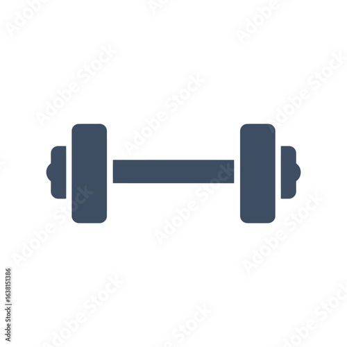 Dumbbell vector illustration fitness equipment weightlifting gym exercise strength training icon