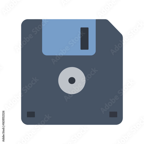 Retro floppy disk vector illustration vintage data storage computer icon digital archive technology symbol