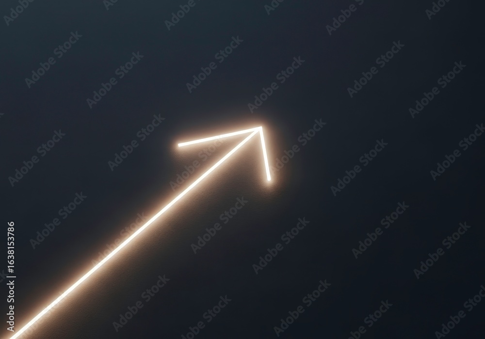 custom made wallpaper toronto digitalA Glowing Light Arrow Pointing Forward on a Dark Minimalist Surface - A Concept for Direction and Progress