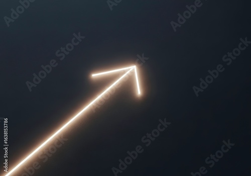 Wallpaper Mural A Glowing Light Arrow Pointing Forward on a Dark Minimalist Surface - A Concept for Direction and Progress Torontodigital.ca