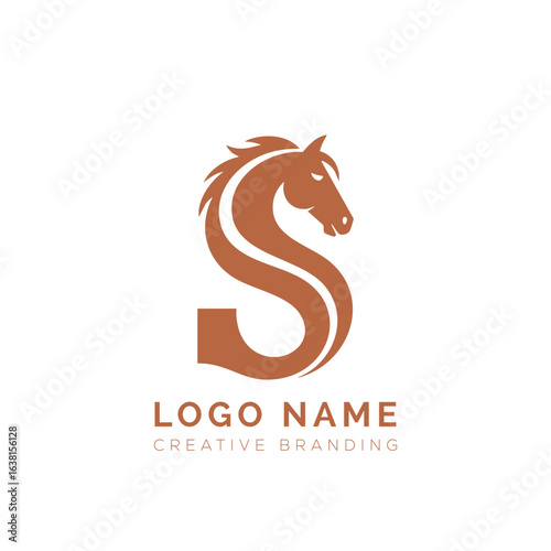 Letter S Horse Logo