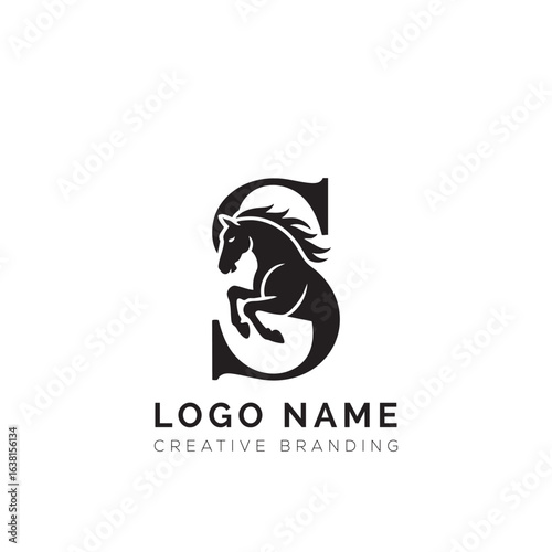 Letter S Horse Logo