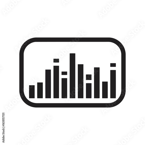 Audio level meter graphic sound wave equalizer volume indicator music equalizer bar sound level icon