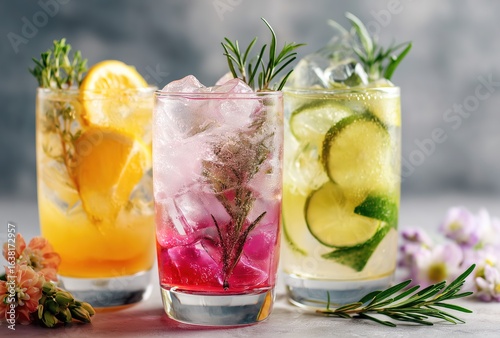 Three Refreshing Summer Beverages with Herbs and Fruits for Outdoor Gatherings
