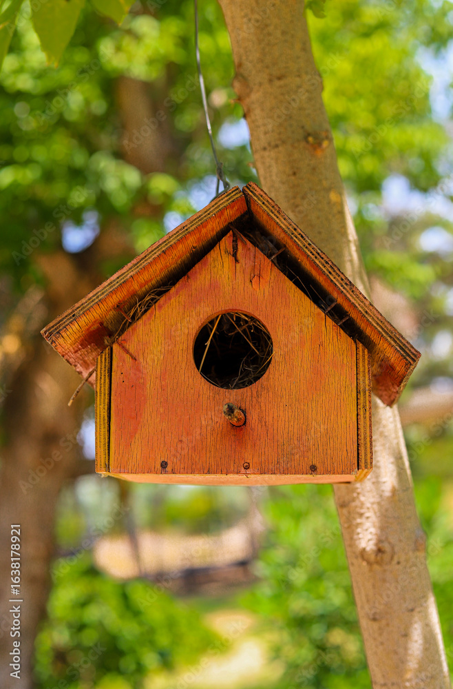 wooden bird house wooden bird house