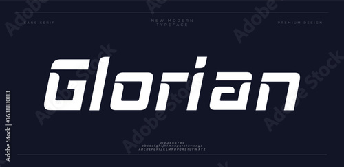 Glorian Modern alphabet letters font logo. Typography luxury minimal lettering fonts decorative wedding vintage retro logos. vector illustration