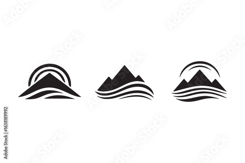 pyramids in the sky art vector design