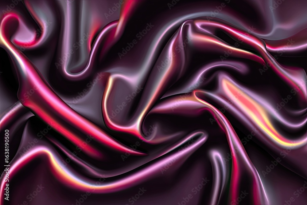 Obraz premium Draped, shimmering, dark fabric folds